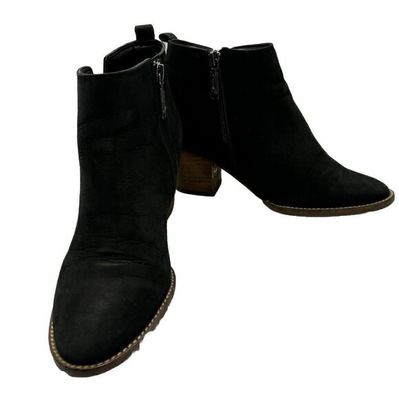 Blondo Shoes - Blondo Boot Womens 8.5M Black Norma Waterproof Ankle Bootie Nubuck Leather B6268